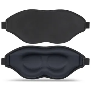 3d Memory Foam Luxe Private Label Slaap Cover Eye Slaapmasker Met Neus Pad En Elastieken