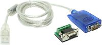 Adaptador USB a RS-485/422 con Chipset FTDI, Indicadores LED, Cable de 5 pies, Protección ESD, Compatible con Windows y Linux