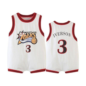 Mono de algodón para bebé con estampado de dibujos animados, sin mangas, tipo <span class=keywords><strong>chaleco</strong></span>, corto, para verano 2022, ropa deportiva unisex para escalada y baloncesto, con hebilla de doble botonadura - Product Image 5