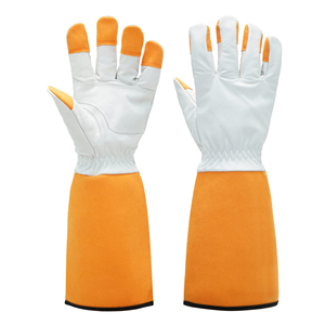 <span class=keywords><strong>Gants</strong></span> de jardinage en cuir de vachette et microfibre anti-épines et antidérapants <span class=keywords><strong>pour</strong></span> la taille des <span class=keywords><strong>rosiers</strong></span> et les travaux de jardinage - Product Image 1