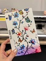 FONLYU Özelleştirilmiş Çiçek Baskılı Telefon Dekorasyonu Arka Kaplama Etiketi 190*120mm Arka Film Kesim Malzemesi Plotter Makinesi için