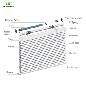 Từ trên xuống dưới lên Rèm tổ ong 25mm Polyester xếp li Con lăn Màu rèm cửa tiết kiệm năng lượng cho cửa sổ nhà - Product Image 6