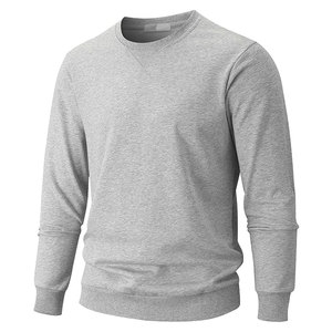 Sweat-shirts d'hiver pour hommes de haute qualité fabriqués en usine, couleur unie, tricotés, coupe classique, style décontracté, col rond, vente en gros - Product Image 1