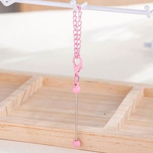 DIY Mini <b>Beaded</b> <b>Plastic</b> Heart-Shaped Keychain-Customizable Alphabet Pattern Bag Charm Candy Color Keyring Modern Creative Gift - Product Image 4