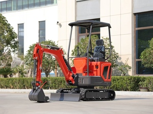 Mini-excavatrice sur chenilles d'occasion de 1 tonne, godet multifonctionnel, moteur hydraulique chinois Changchai, pompe à moteur PLC - Product Image 5