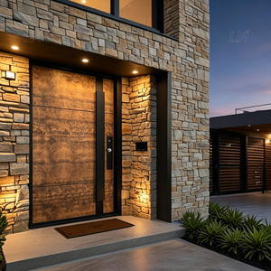 <span class=keywords><strong>Porte</strong></span> d'entrée pivotante en acier de luxe sur mesure avec serrure intelligente, <span class=keywords><strong>porte</strong></span> principale de villa, cadre en aluminium, <span class=keywords><strong>porte</strong></span> pivotante antivol - Product Image 6