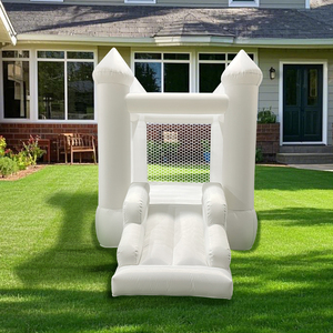 Bữa tiệc sinh nhật ngoài trời cần thiết lâu đài bơm hơi nhỏ màu trắng với quạt gió bao gồm nhà bị trả lại - Product Image 5