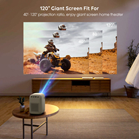 Projecteur portable intelligent Wi-Fi LCD LED CRE CR38 4K Android avec mise au point automatique, 1080P, home cinéma, 4000 lumens, stéréo HIFI