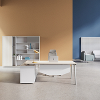 Bureau de direction en bois moderne en Mdf en L pour patron et directeur pour le mobilier de bureau