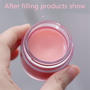 Empty Cosmetic Packaging Low MOQ Factory Direct Sale Gradient pink <b>Plastic</b> <b>Jar</b> Lipstick Balm 10g 20g pink <b>Jar</b> - Product Image 5