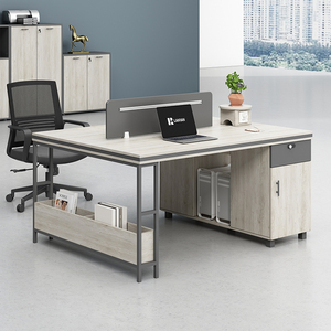 LR-W-080 Modern Office Furniture Panel System <strong>Partition</strong> Metal Drawer Cubicle Desk Workstation for School Application - Product Image 3