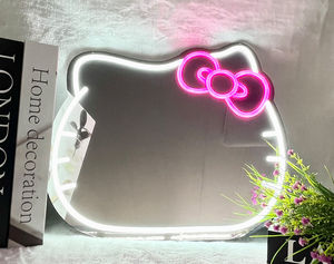 กระจกแต่งหน้า Hello Kitty พร้อมไฟ LED แบบ USB นีออน ตกแต่งบ้าน สร้างบรรยากาศน่ารัก รูปทรงคิตตี้ พร้อมไฟ LED - Product Image 6