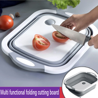 Bac de préparation pliable pour barbecue avec couvercle, planche à découper verrouillable avec fonction d'égouttement, bol de préparation pour barbecue