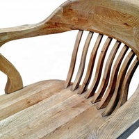 HL130 Chaise de bureau pivotante réglable en hauteur, style contemporain français, en chêne massif, avec coussin moelleux, pour bureau à domicile ou chambre