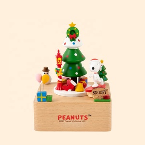 OEM/ODM nouvelle idée personnalisée arbre de Noël carrousel boîte à musique Noël tasse à café animaux carrousel boîte à musique pour cadeau - Product Image 3