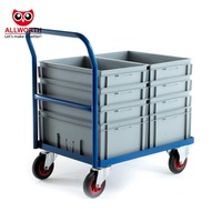 Chariot logistique de transporteur de conteneurs de haute qualité Presse-papiers en acier en option avec roulettes Pièces de chariot Transport d'entrepôt