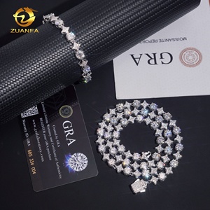 Iced Ra 6.5Mm Kim Cương Sao Tennis Chuỗi Vòng Đeo Tay Tùy Chỉnh 925 Bạc Hip Hop Người Đàn Ông Đồ Trang Sức D Vvs Moissanite Liên Kết Chuỗi Vòng Cổ - Product Image 6