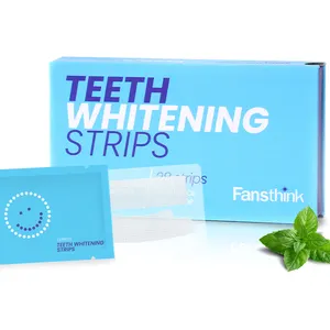 แถบสีขาวฟันไวท์เทนนิ่งใช้ทุกวันแถบฟันไวท์เทนนิ่ง 28 ชิ้นโลโก้ที่กําหนดเอง V34 แถบฟอกสีฟันสีม่วง