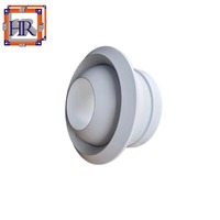 Diffuseur d'air rond en alliage d'aluminium de haute qualité pour système de climatisation HVAC avec volet d'ajustement