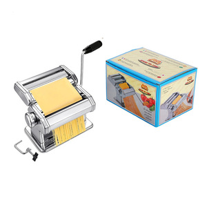 Machine à pâtes manuelle en acier inoxydable réglable avec deux emporte-pièces pour nouilles, raviolis, spaghetti, fettuccine et lasagnes - Product Image 3
