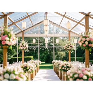 Tente en aluminium claire transparente de luxe de cadre de PVC pour des expositions extérieures de fêtes de mariage de sports pour des structures extérieures d'<span class=keywords><strong>orangerie</strong></span> - Product Image 2
