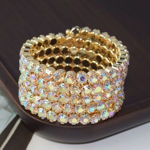 Bracciale a più file con strass e cristalli lucidi per donna, ideale per spettacoli di danza e gioielli da palcoscenico - Product Image 6