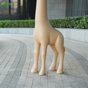 Sculpture de <span class=keywords><strong>girafe</strong></span> personnalisée en résine écologique et fibre de verre, décoration de jardin extérieure moderne et de grande taille, dessin animé, fabrication sur mesure - Product Image 4