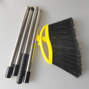 <span class=keywords><strong>Balai</strong></span> d'angle 2-en-1 avec <span class=keywords><strong>brosse</strong></span> à main détachable et poignée intégrée, <span class=keywords><strong>balai</strong></span> <span class=keywords><strong>de</strong></span> hall jaune avec manche métallique articulé en 4 sections - Product Image 2
