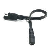 Cable de Extensión de Alimentación CC con Conector Macho Hembra de 5.5*2.1mm a Conector SAE de 2 Pines
