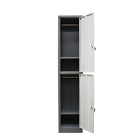Armoire à vêtements moderne en acier à 2 portes coulissantes pour hôtel, salle de sport, chambre, salle à manger, salon – Durable – Offre Spéciale