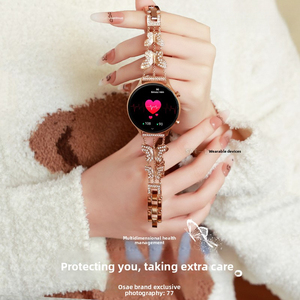 Reloj inteligente más vendido en Europa para mujer, con diseño de <span class=keywords><strong>mariposa</strong></span> y diamantes, de lujo, con función de llamadas telefónicas, regalo para el Día de San Valentín, pulsera deportiva - Product Image 4