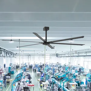 Energiebesparing Luchtventilatie Grote Plafondventilator Industriële Omvormer 98 Inch 108 Inch 128 Inch Grote Zwarte Plafondventilator