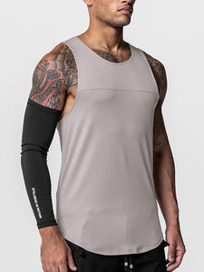 Débardeur de sport pour homme, style américain, en soie de lait, <span class=keywords><strong>maille</strong></span> haute élasticité, couture rapide séchage, polyester/coton, été - Product Image 5