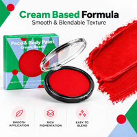 Peinture pour le visage et le corps au néon UV avec logo personnalisé, résistante à l'eau, longue durée, brillante, pour les soirées rave, vente en gros de peinture pour le visage en crème
