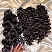 Extensions de cheveux naturels indiens bouclés, ondulés, double trame, qualité Body Wave, provenant d'un seul donneur