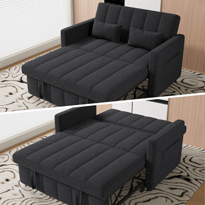 Canapé-lit convertible moderne 3-en-1 avec rangement et dossier réglable sur 5 niveaux pour salon, bureau à domicile, chambre à coucher - Product Image 2
