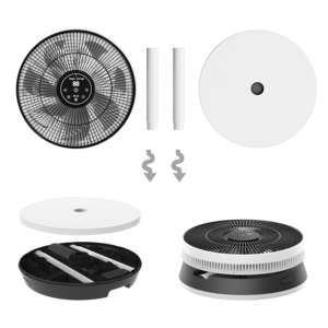 เครื่องระบายอากาศแบบแท่นเก็บข้อมูลขนาดกะทัดรัด12V DC 12นิ้วเครื่องควบคุมด้วยท่าทางแบบอัจฉริยะพัดลม DC - Product Image 6