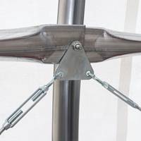 Abri de conteneur Conex de 15 m de portée libre (50x40 pieds) avec mur arrière fermé en tissu PVC imperméable pour stockage en entrepôt