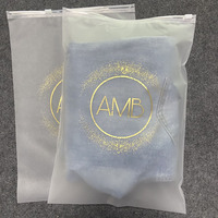 Sacs d'emballage pour vêtements avec fermeture éclair, impression dorée personnalisée, sacs d'emballage pour vêtements givrés avec logo, sacs d'emballage en plastique transparent pour t-shirts