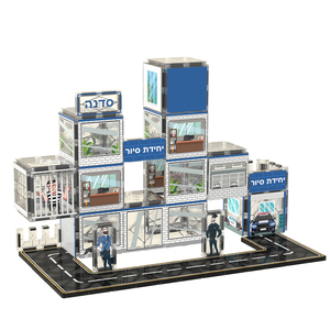 Ensemble de construction magnétique 33 pièces : Voiture de police avec station de police et prison, imprimé UV, <span class=keywords><strong>jouet</strong></span> éducatif STEM pour enfants, vente en gros, OEM personnalisé - Product Image 3