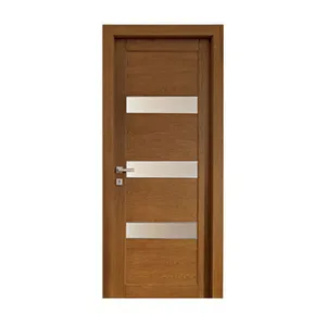 In Stock German wood door Walnut Wood Interior Painted Building Finishing Material Wood Door