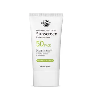 Taille personnalisée marque privée lait crème solaire SPF 50 + hydratant naturel apaisant longue tenue blanchissant corps crème solaire