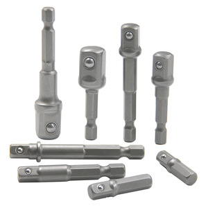 Hex Shank To Square Adapter Rod 1/2 1/4 3/8 Socket Head Extension Bar Tool Drill Adapter Set 8Pc Carbon Steel - Product Image 2