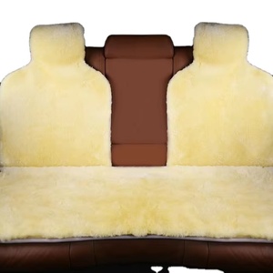 Vente d'usine ensemble complet coussin de siège de voiture universel de luxe mignon laine naturelle universel pour CIVIC/FIT/RAV4 - Product Image 1