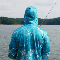 Kaus memancing bertudung Jersey memancing cepat kering kaus ikan Lengan Panjang sublimasi perlindungan matahari Uv kustom