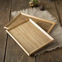 Plateau à thé rectangulaire en bois, plateau de service, assiette, collations, rangement alimentaire, plat pour hôtel, plateau de service à domicile