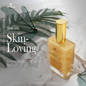 Etiqueta privada al por mayor 24K aceite de bronceado de oro blanqueamiento cara brillo <span class=keywords><strong>Spray</strong></span> impermeable cuerpo brillo aceite cuerpo brillo - Product Image 2