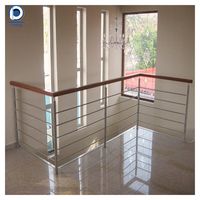 Système de garde-corps rond en acier inoxydable sur mesure pour escalier intérieur/extérieur, balcon, terrasse