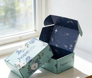 Floral Starry Sky High-end Tuck <b>Box</b> Embossing Sponge Lining-Thick Corrugated <b>Cardboard</b> Vietnam <b>for</b> Certified Luxury Packaging - Product Image 1
