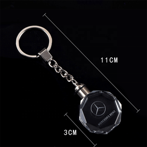 Móc Khóa Logo Xe Hơi Tùy Chỉnh Móc Khóa Đèn <span class=keywords><strong>Led</strong></span> Khắc Laser Móc Chìa Khóa Pha Lê Sáng Tạo - Product Image 6